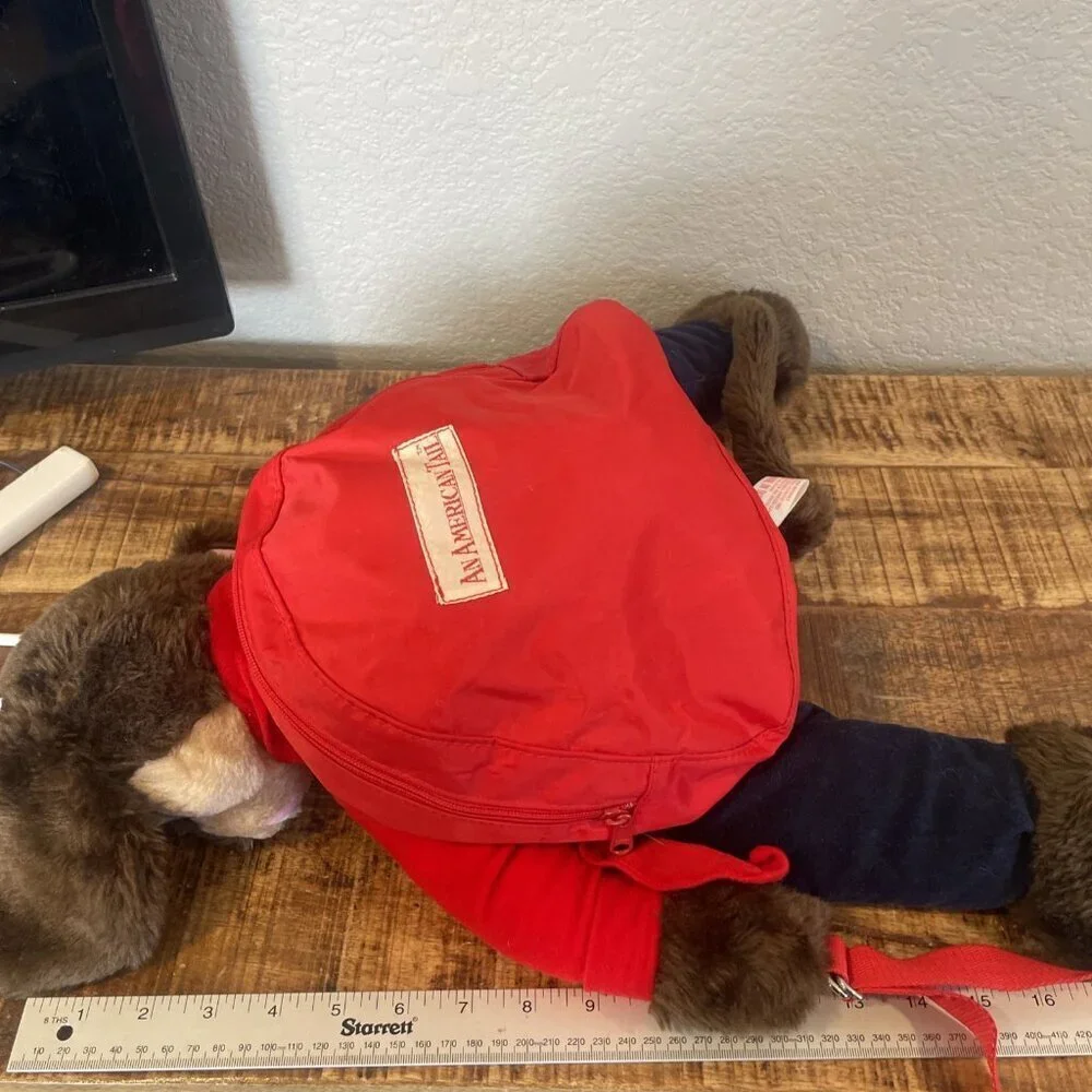 Fievel Mousekewitz An American Tail Backpack Plush 1986 Universal Studios